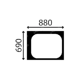 szyba Kobelco, New Holland - tylna LQ02C01301S004