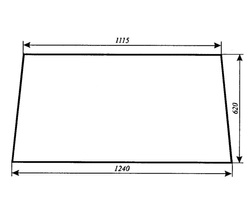 szyba do ciągnika C-360 kabina Szyszka Koźmin (K2) - tylna (813)