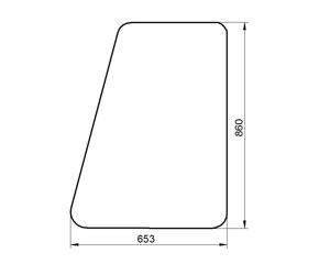 szyba koparko-ładowarka CAT - drzwi górna (1939)