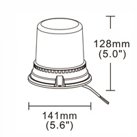lampa błyskowa, kogut LED 36x LED R65 R10 141x128mm