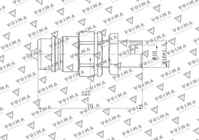 Szybkozłącze hydrauliczne wtyczka EURO M16x1.5 GZ long (9100816LW) VOIMA [V-ML16WT]