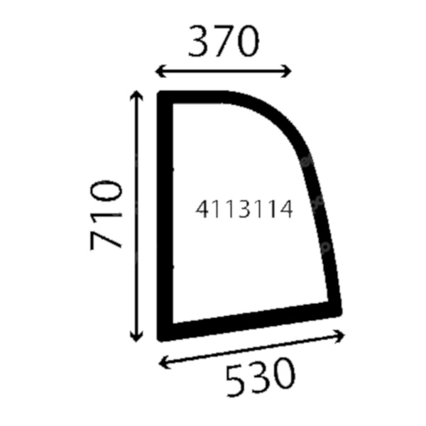 szyba do ładowarki teleskopowej Claas - boczna lewa 0013044440