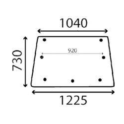 szyba Massey Ferguson - tylna 3301909M2 (4828)