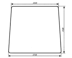 szyba do kombajnu Bizon, Bizon Rekord 58 - przednia (276)