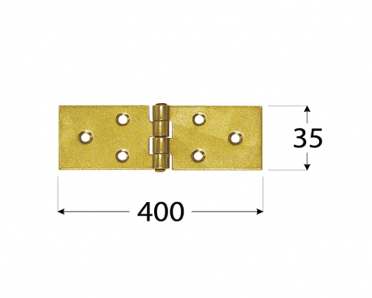 Zawias budowlany 400x35x2,5 klapy skrzynie domax