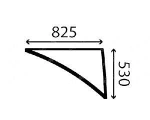 szyba koparko-ładowarka CAT - boczna dolna lewa 205-9622 (3030)
