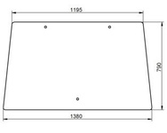 szyba do ciągnika John Deere - przednia L216542 (1185)