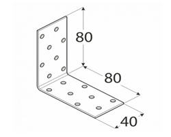 Kątownik montażowy 80x80x40x2,0 dmx