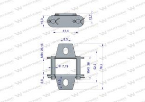 Zamek łańcucha z przyłączem obustronnym CA550K1 Waryński