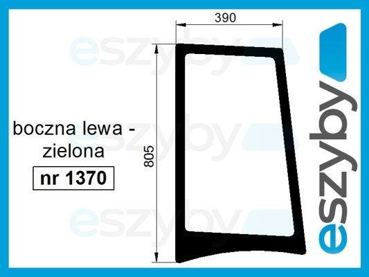 szyba CLAAS / Renault Celtis RA RC RX 426 436 442 456 - boczna lewa (1370)