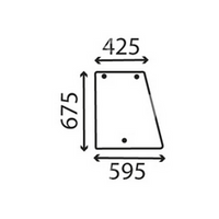 szyba CASE Maxxum 5120 5130 5140 5220 5230 5240 5250 - boczna lewa (1182)