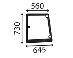 szyba Case, Ford, New Holland - boczna lewa 5182189 (1257)